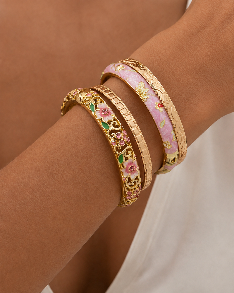 Floral Charm Bracelet Set alternate view 3