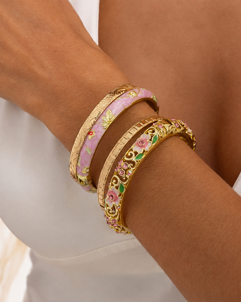 Floral Charm Bracelet Set alternate view 2