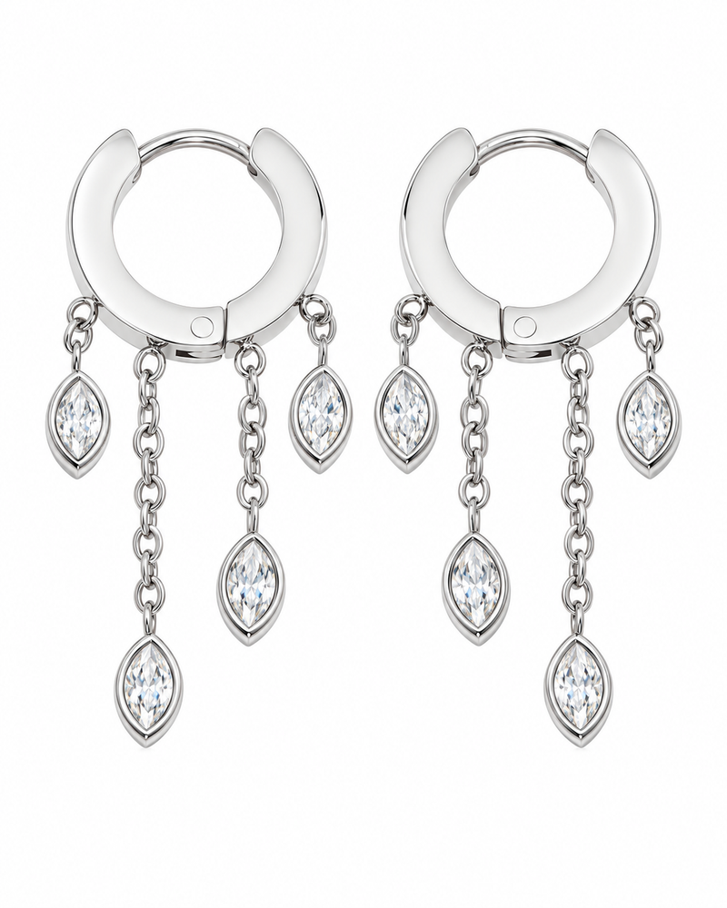 Marquise Cascade Hoops alternate view 2