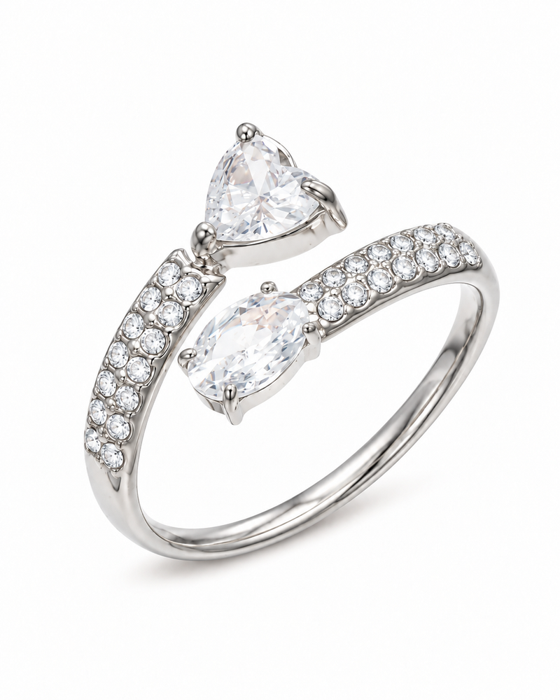 Duet Teardrop Ring