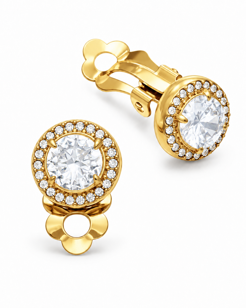 Crystal Halo Clip-On Earrings alternate view 2