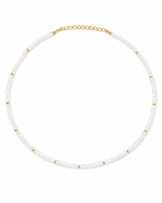 June Moonstone Beaded Choker Necklace