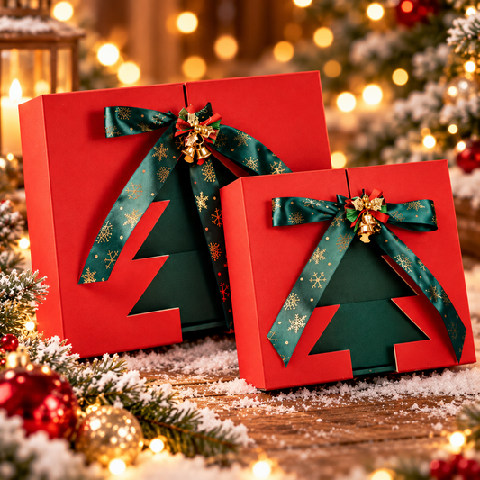 Christmas Gift Box Ideas: Jewelry, Ribbon & a Tree Charm