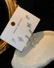 Cross Trio Earrings Series