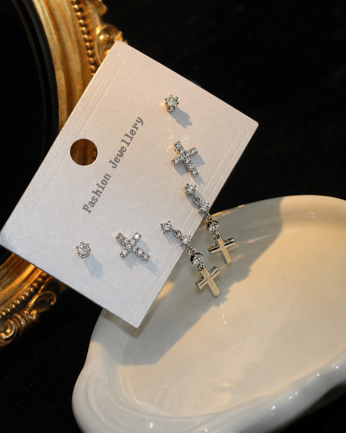 Cross Trio Earrings Series