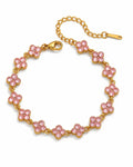 Rosé Clover Zircon Bracelet