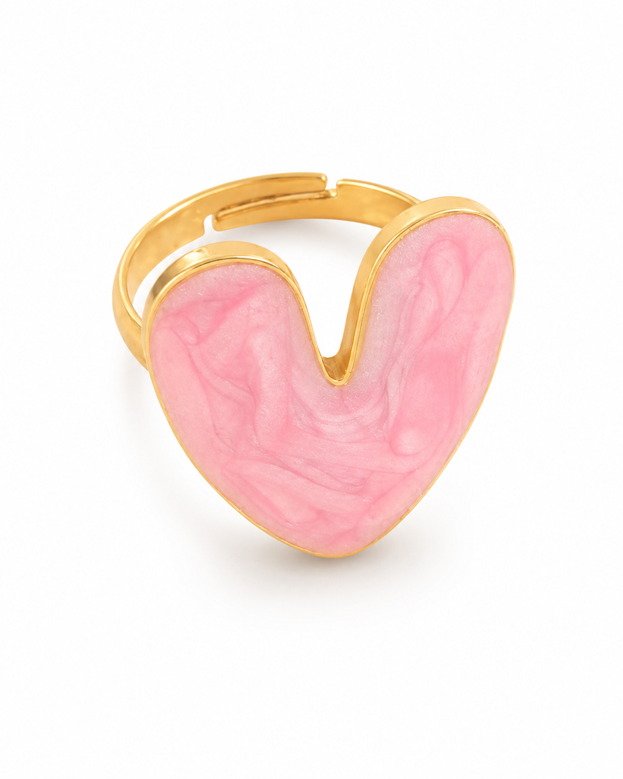 Amour Enamel Heart Ring
