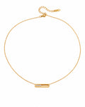 Aveline Gold Crystal Bar Necklace