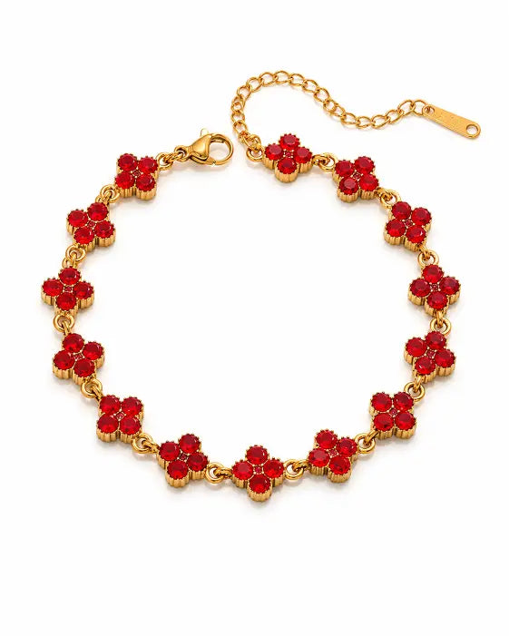 Pulseira Scarlet Clover Zircão