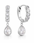 Luna Drop Hoop Earrings