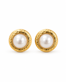 Spiral Disc Stud Earrings