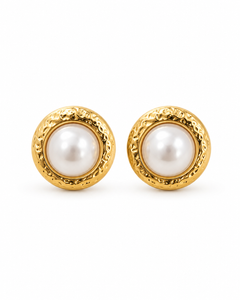 Spiral Disc Stud Earrings
