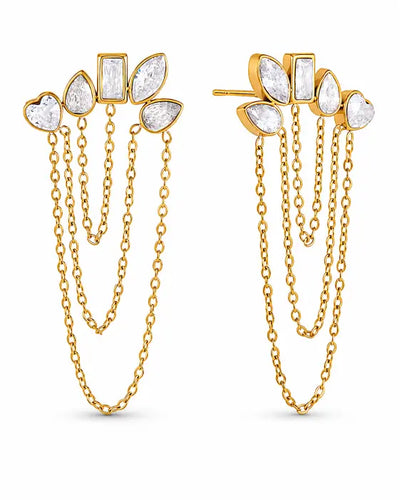 Celestia Bloom Chain Earrings