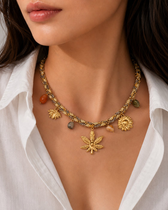 Aurea Wildleaf Charm Choker