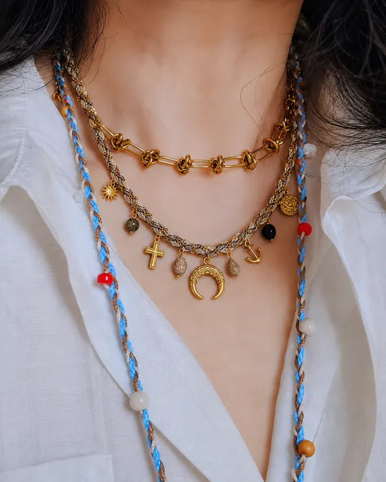 Nomara Crescent Charm Choker