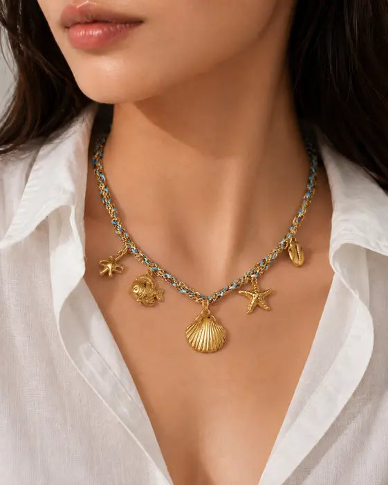 Coral Cove Charm Choker