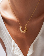 Astra Crescent Sun Necklace