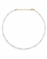June Birthstone Blue Moonstone Beaded Necklace