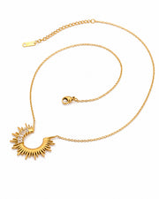 Astra Crescent Sun Necklace