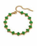 Emerald Clover Zircon Bracelet