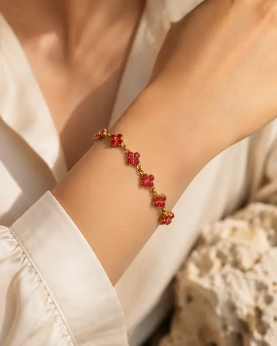 Pulseira Scarlet Clover Zircão