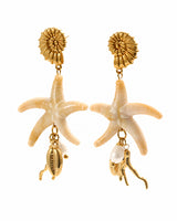 Ivory Reef Starfish Drop Earrings