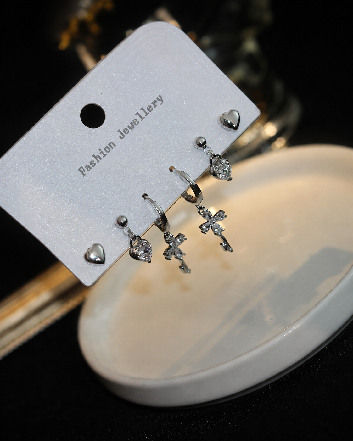 Cross Trio Earrings Series