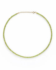 August Birthstone Peridot Beaded Necklace