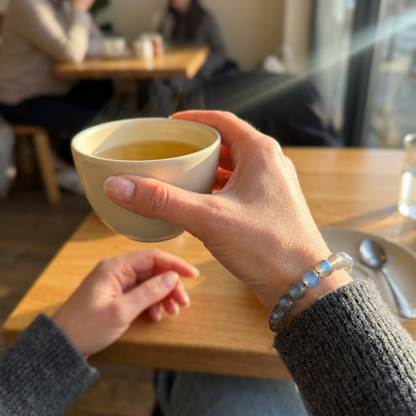 The Mystic's Anchor — Grade-A Blue Flash Labradorite Bracelet