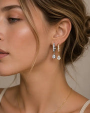 Solara Drop Hoop Earrings