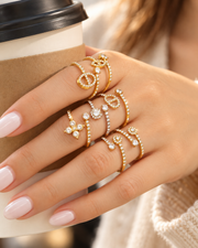Pavé CZ Open Bypass Ring