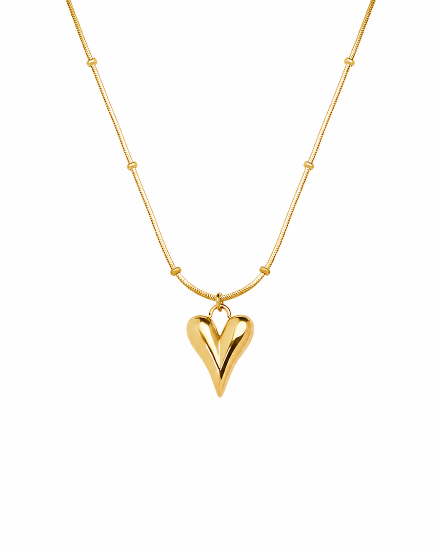 Amorette Sculpted Heart Pendant Necklace