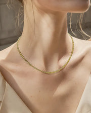 August Birthstone Peridot Beaded Necklace