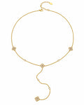 Collier en Y avec goutte de cristal Aurelia Clover