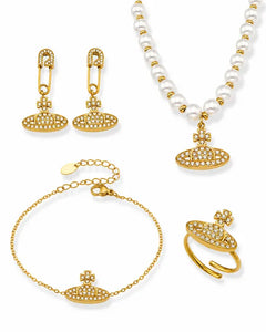 Celestia Full-Pavé Zircon Planet Jewelry Collection