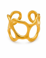 Fluid Forms Sculptural Openwork Ring Collection