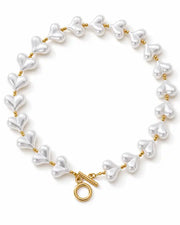 Amora Heart Pearl Collar Necklace