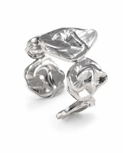 Silver Floral Adjustable Ring