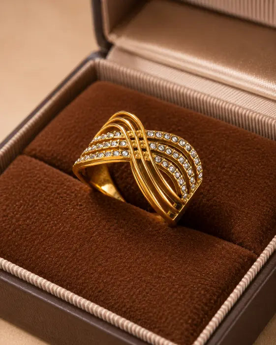 Aurelia Pavé Crossover Open Ring