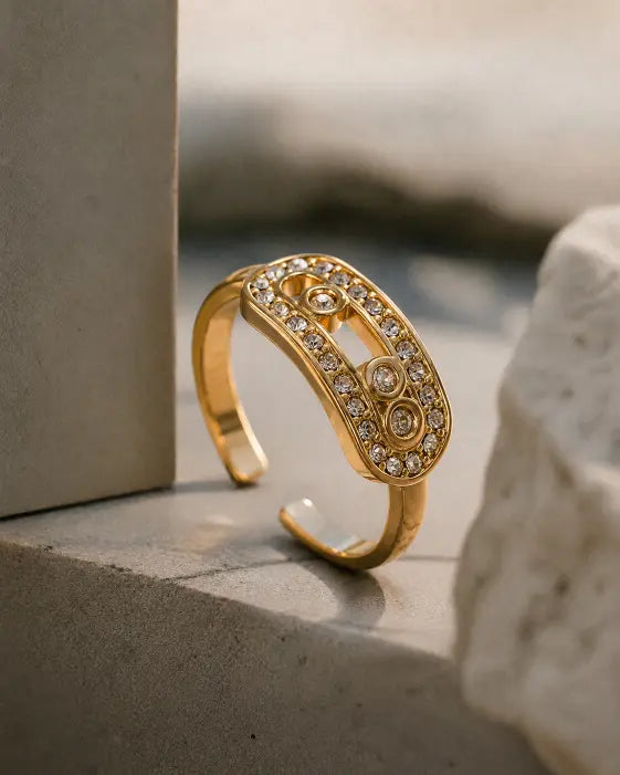 Vela Pavé Orbit Open Ring