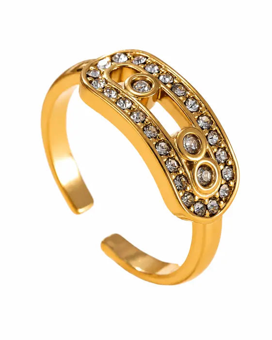 Vela Pavé Orbit Open Ring