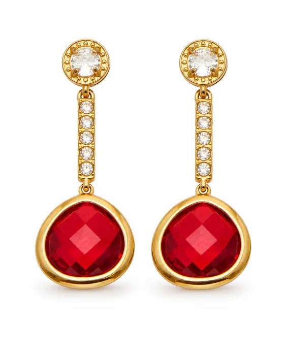 Solenne Faceted Drop Earrings