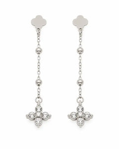 Aveline Zircon Clover Drop Earrings