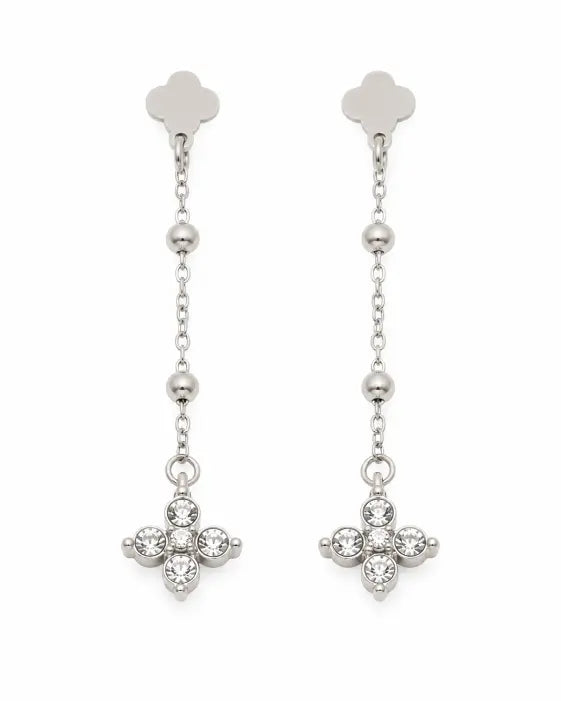 Aveline Zircon Clover Drop Earrings