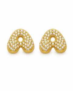 Aurelia Pavé Initial Stud Earrings