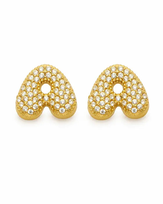 Aurelia Pavé Initial Stud Earrings
