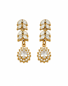 Aurelia Leaf Zircon Bracelet & Earrings