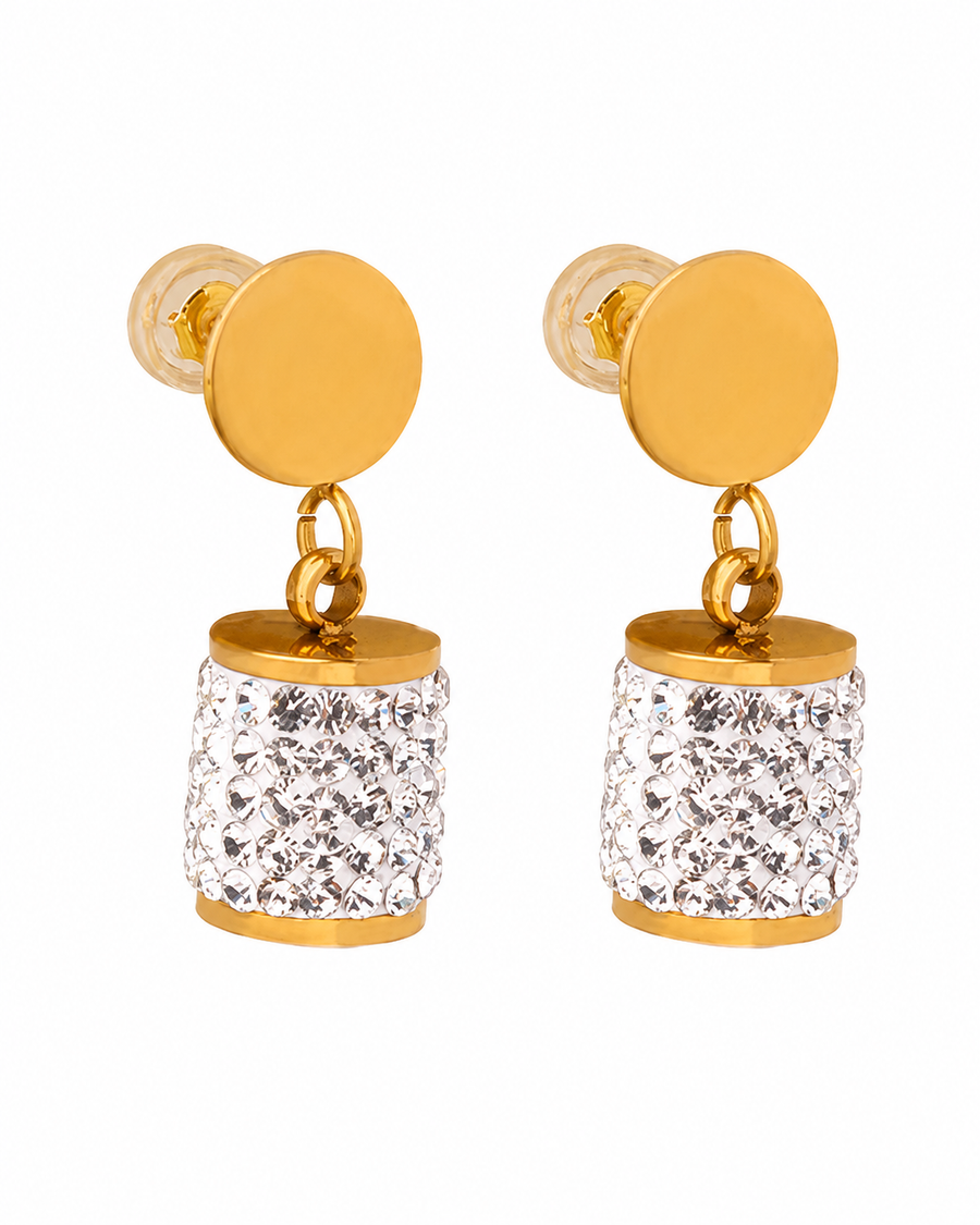 Lumière Gold Pavé Tassel Drop Earrings