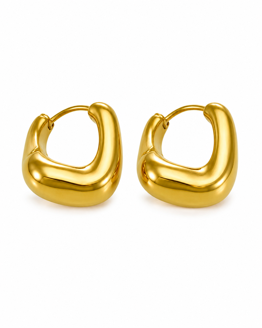 Aurea Sculpted Huggie Earrings