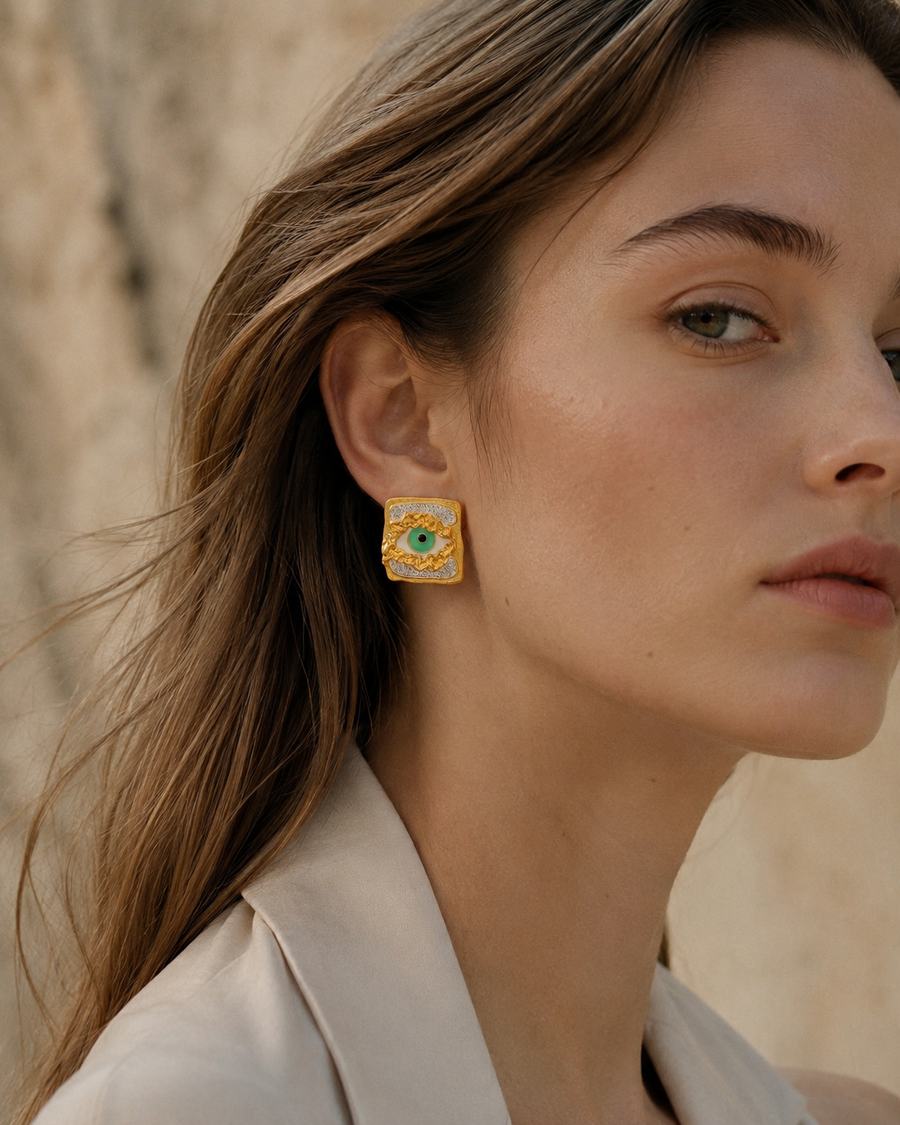 Verde Eye Statement Earrings